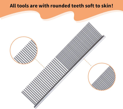 Slicker Brush for Long Haired Dogs, Wooden Ergonomic Handle | Long pins reach deep undercoat. For Goldendoodles, Poodles, Doodles, long-haired breeds. Removes mats, gentle on skin.