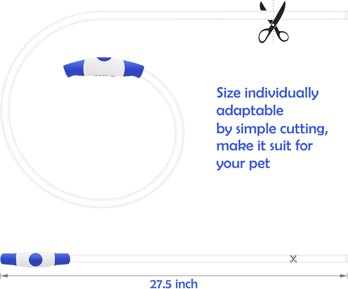 Light up Dog Collar, USB Rechargeable Led Flash Dog Necklace