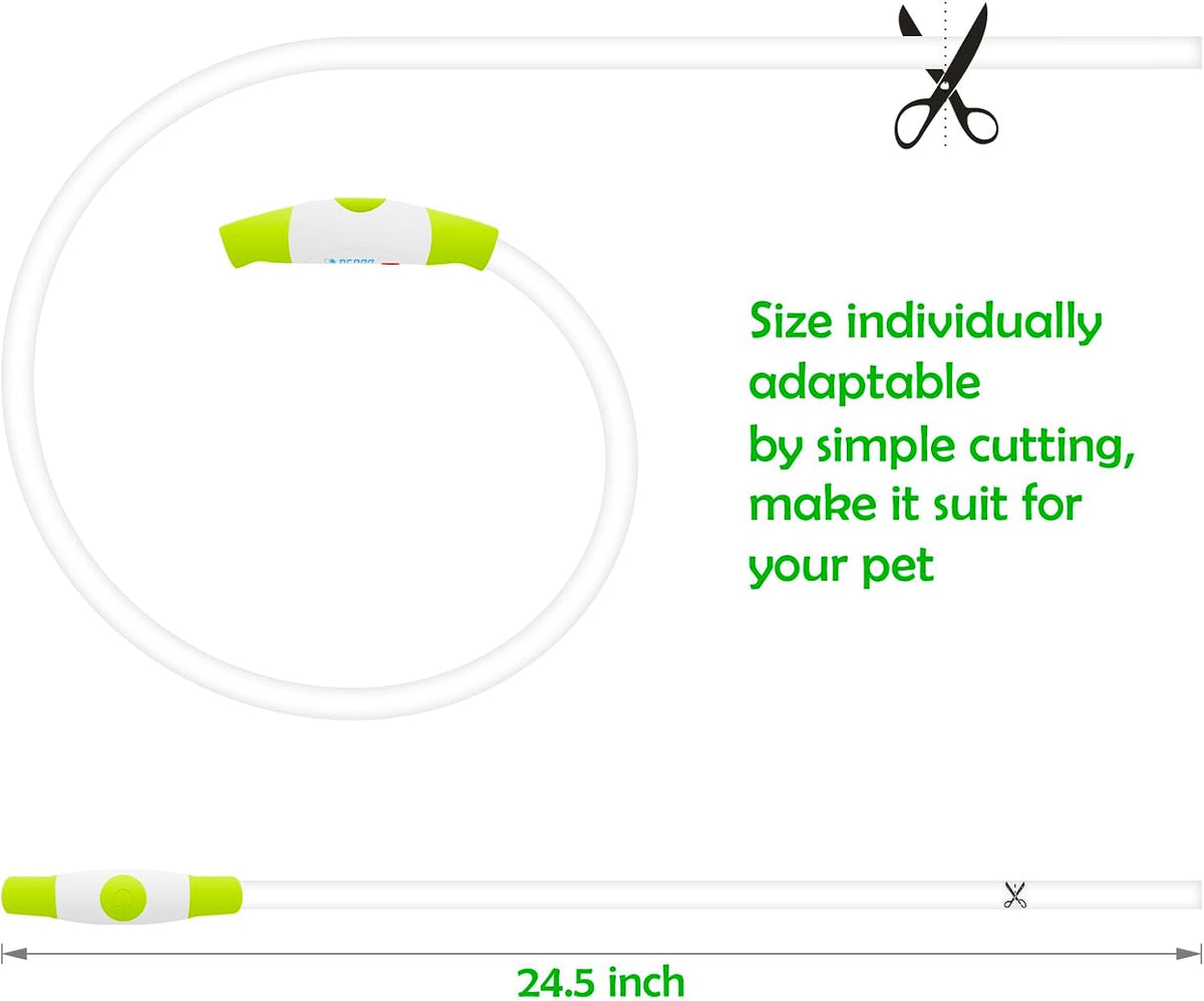 Light up Dog Collar, USB Rechargeable Led Flash Dog Necklace