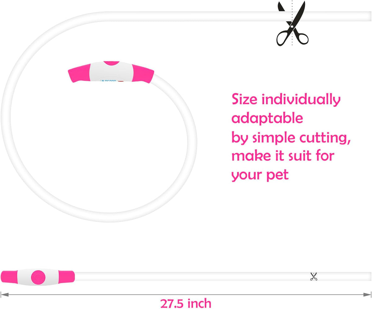 Light up Dog Collar, USB Rechargeable Led Flash Dog Necklace