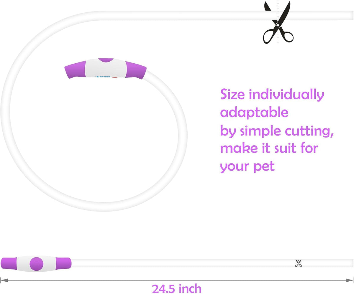 Light up Dog Collar, USB Rechargeable Led Flash Dog Necklace