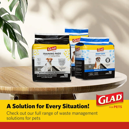 Glad for Pets XL Charcoal Training Pads, Heavy Duty, 24x24 in, 30 Count