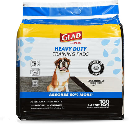 Glad for Pets XL Charcoal Training Pads, Heavy Duty, 24x24 in, 30 Count