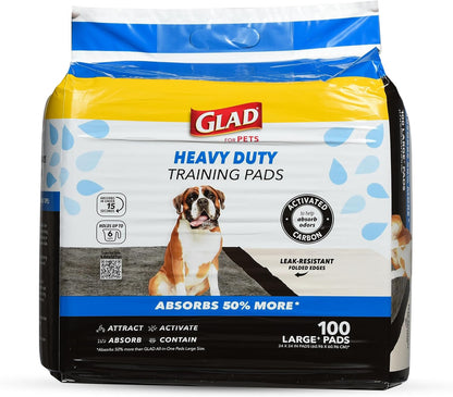 Glad for Pets XL Charcoal Training Pads, Heavy Duty, 24x24 in, 30 Count