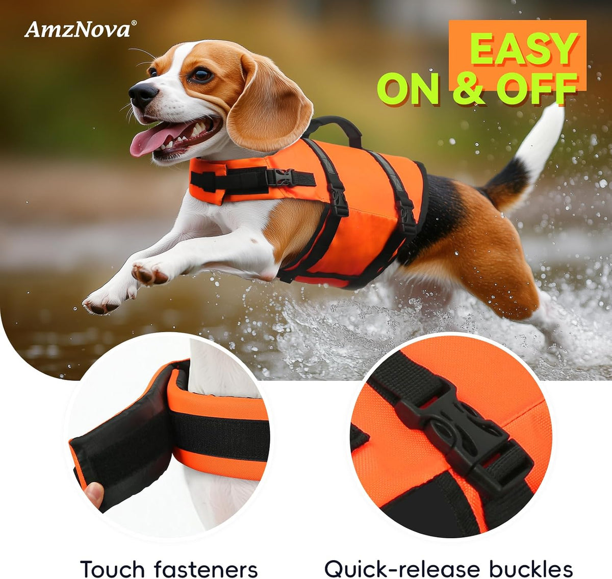 Dog Swim Vest Rip Stop Dog Life Vest Lifejacket