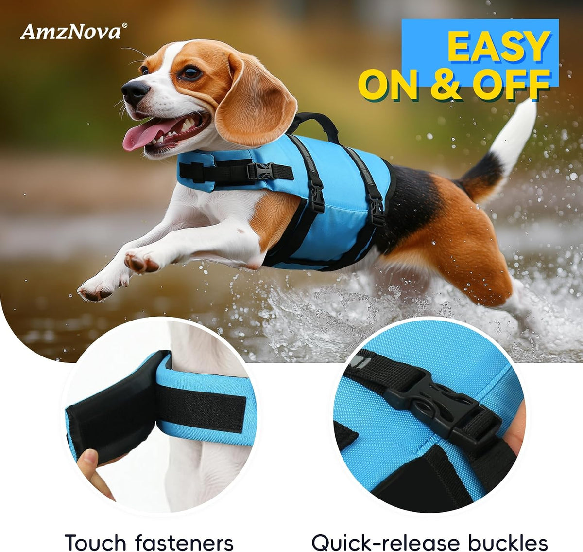 Dog Swim Vest Rip Stop Dog Life Vest Lifejacket