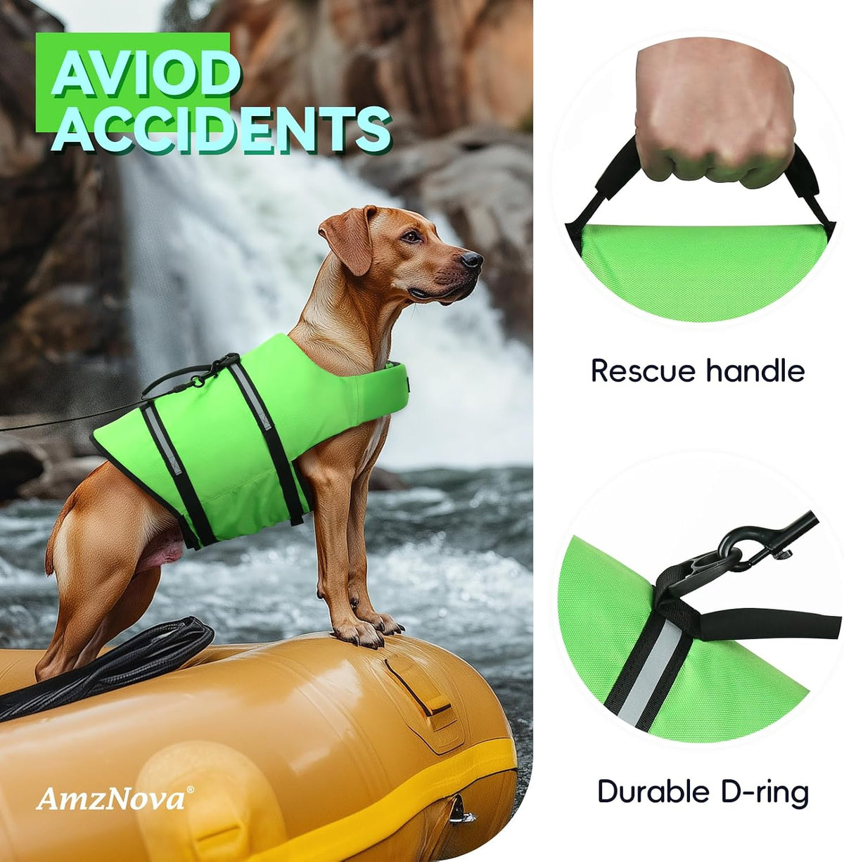 Dog Swim Vest Rip Stop Dog Life Vest Lifejacket