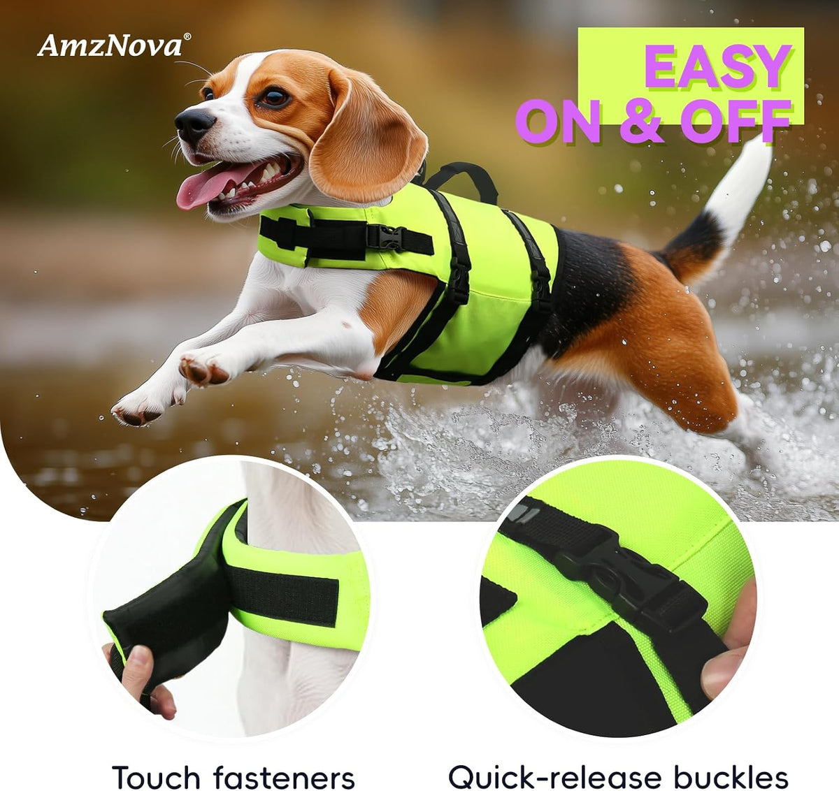 Dog Swim Vest Rip Stop Dog Life Vest Lifejacket