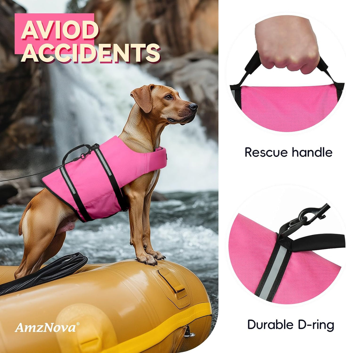 Dog Swim Vest Rip Stop Dog Life Vest Lifejacket