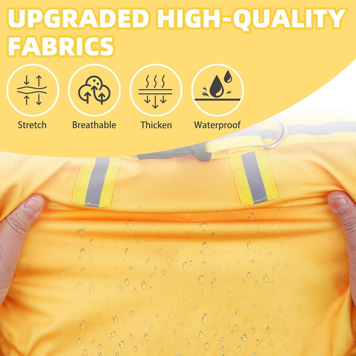 Dog Raincoat with Hood & Harness Built-in, Waterproof Dog Rain Jacket Slicker Poncho Reflective Vest Clothes for Rainy Snowy Winter Cold Days, Blue Duck M