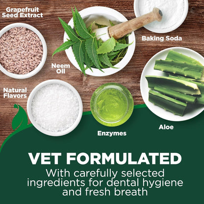 Dog Toothpaste & Toothbrush Dental Care Kit, With Brush 3.5 oz | Enzymatic Toothpaste for Dogs, Toothbrush & Finger Brush Included, Helps Remove Plaque & Freshen Dog Breath, Vet Formulated