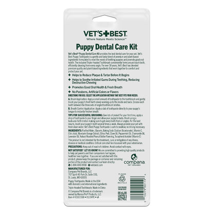 Dog Toothpaste & Toothbrush Dental Care Kit, With Brush 3.5 oz | Enzymatic Toothpaste for Dogs, Toothbrush & Finger Brush Included, Helps Remove Plaque & Freshen Dog Breath, Vet Formulated