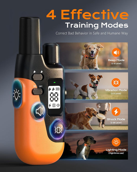 Shock Collar for Dogs with Remote, Dog Training Collar for 10-120lbs Dogs