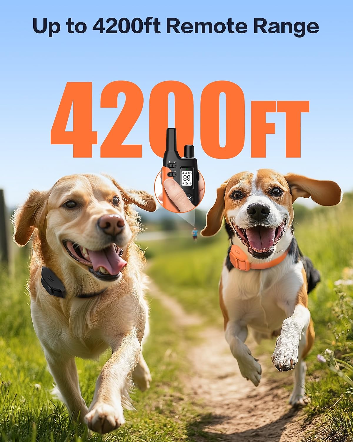 Shock Collar for Dogs with Remote, Dog Training Collar for 10-120lbs Dogs