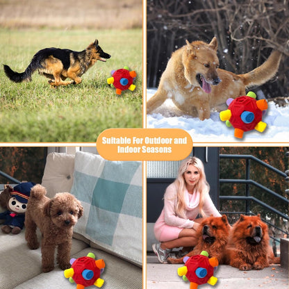 Dog Snuffle Ball-Interactive Puzzle Dog Toys Encourage Natural Foraging Skills Slow Feeder for Training and Stress Relief, Cloth Strip Hiding Food Dog Toys with Squeaky Carrot Toy for Any Size
