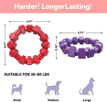 2 Pack Indestructible Dog Chew Toys for Aggressive Chewers