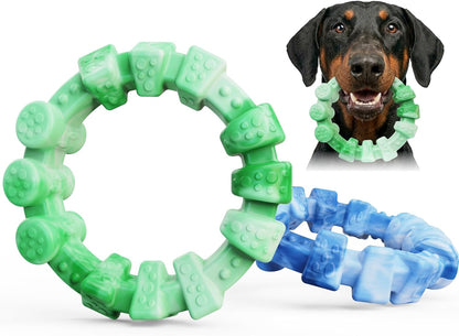 2 Pack Indestructible Dog Chew Toys for Aggressive Chewers