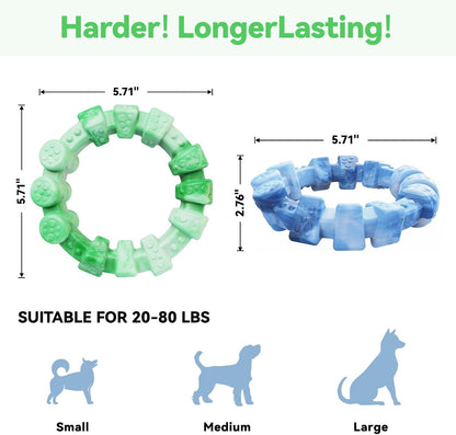 2 Pack Indestructible Dog Chew Toys for Aggressive Chewers