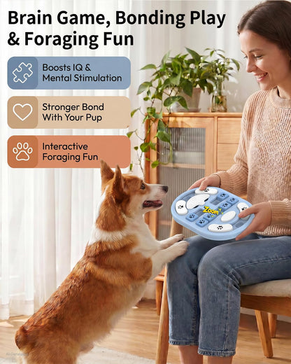 Dog Puzzle Toy, Interactive Enrichment Treat Food Puzzles, Gray