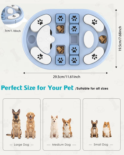 Dog Puzzle Toy, Interactive Enrichment Treat Food Puzzles, Gray