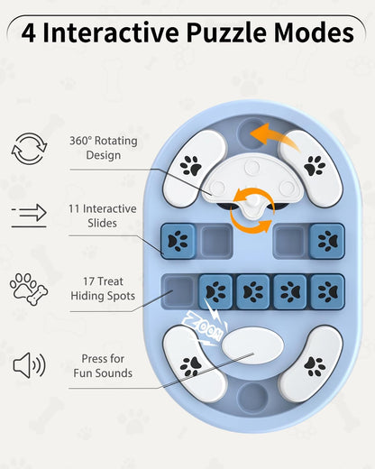 Dog Puzzle Toy, Interactive Enrichment Treat Food Puzzles, Gray