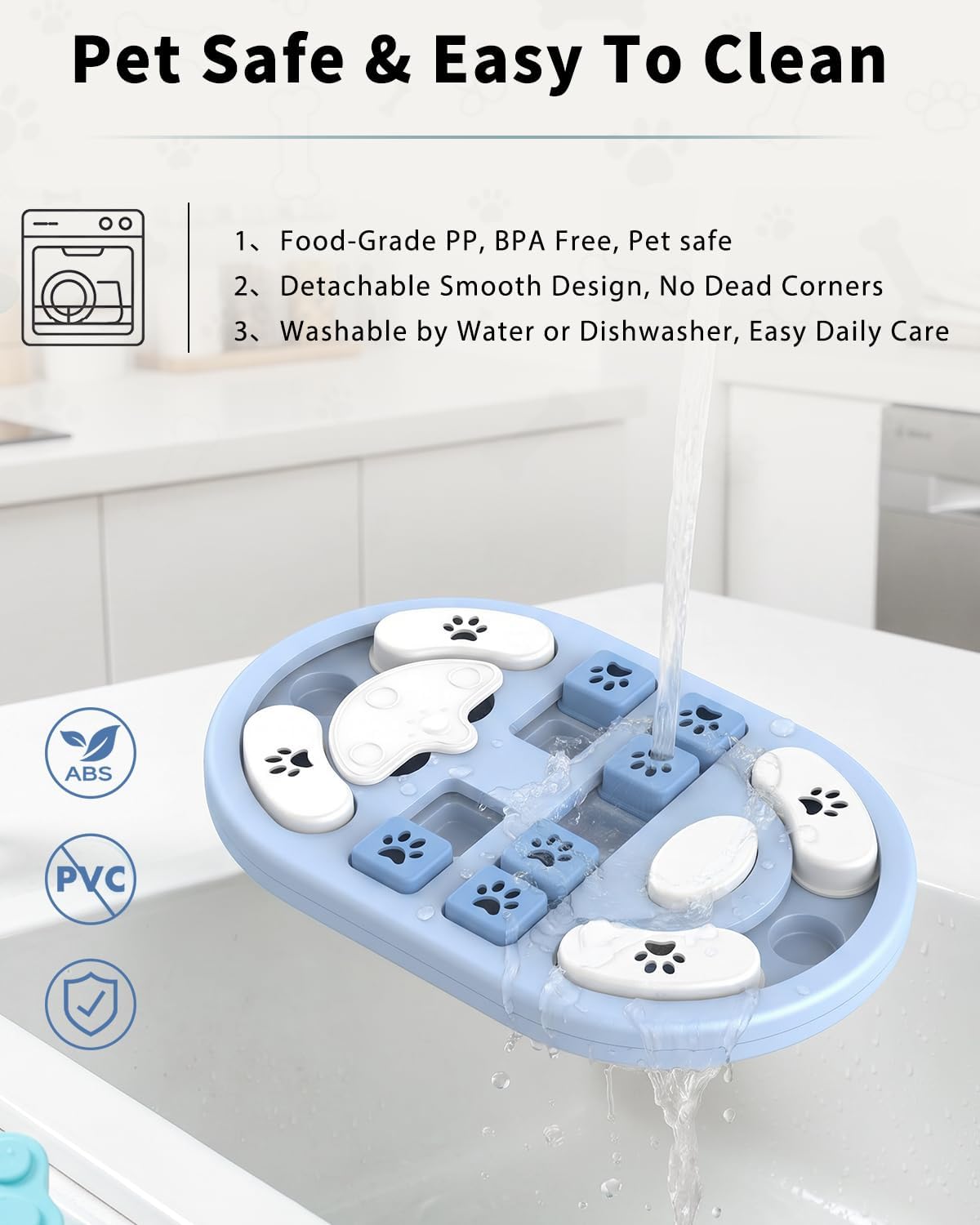 Dog Puzzle Toy, Interactive Enrichment Treat Food Puzzles, Gray