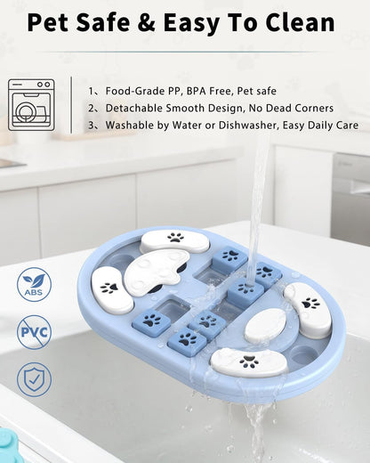 Dog Puzzle Toy, Interactive Enrichment Treat Food Puzzles, Gray