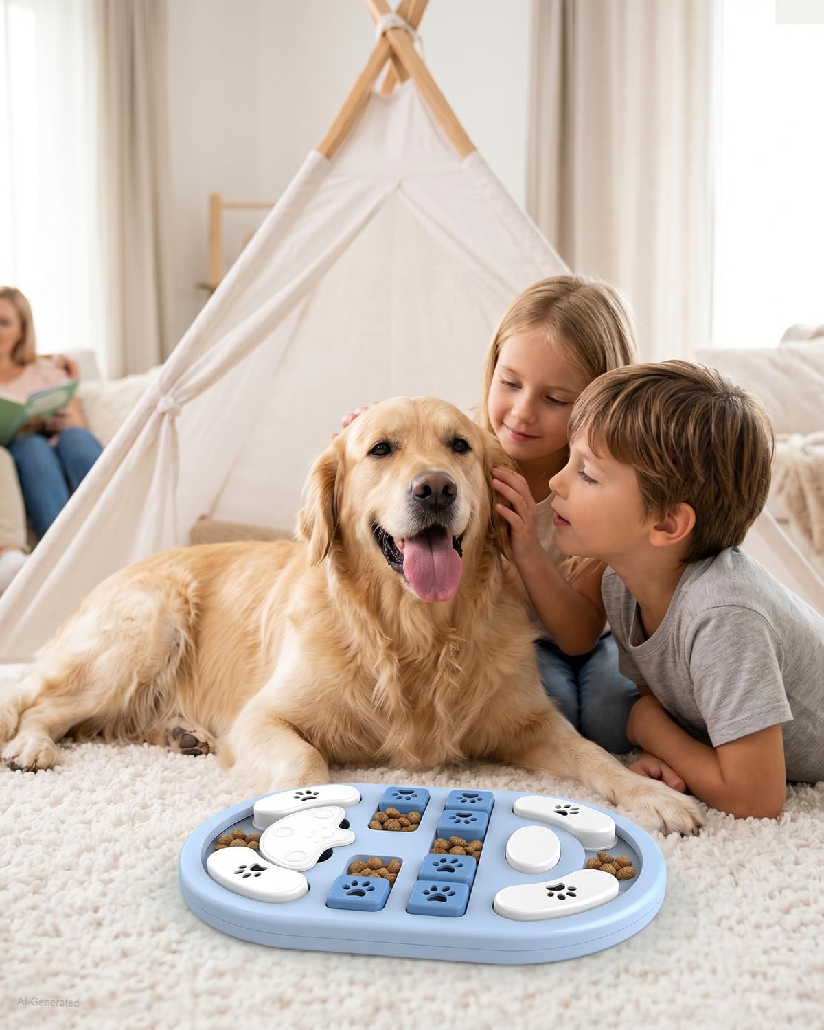 Dog Puzzle Toy, Interactive Enrichment Treat Food Puzzles, Gray