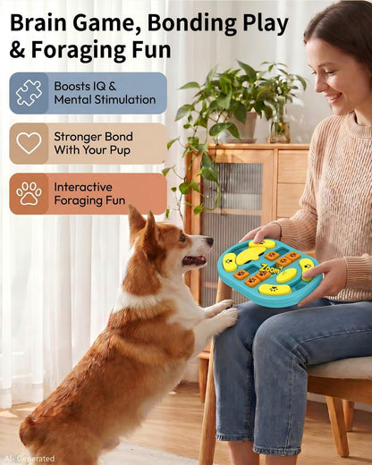 Dog Puzzle Toy, Interactive Enrichment Treat Food Puzzles, Gray