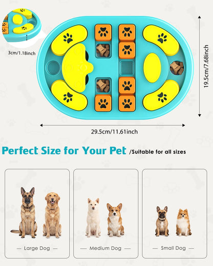 Dog Puzzle Toy, Interactive Enrichment Treat Food Puzzles, Gray