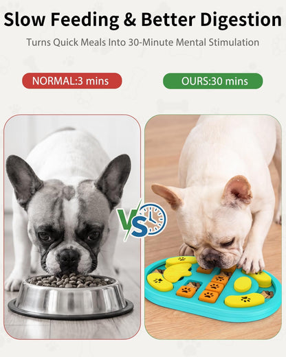 Dog Puzzle Toy, Interactive Enrichment Treat Food Puzzles, Gray