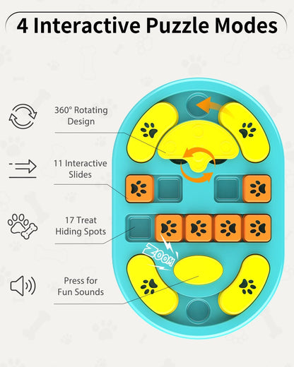 Dog Puzzle Toy, Interactive Enrichment Treat Food Puzzles, Gray
