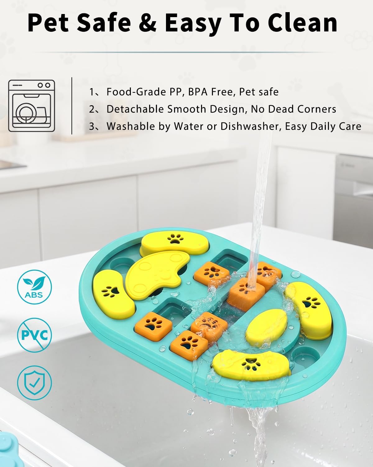 Dog Puzzle Toy, Interactive Enrichment Treat Food Puzzles, Gray