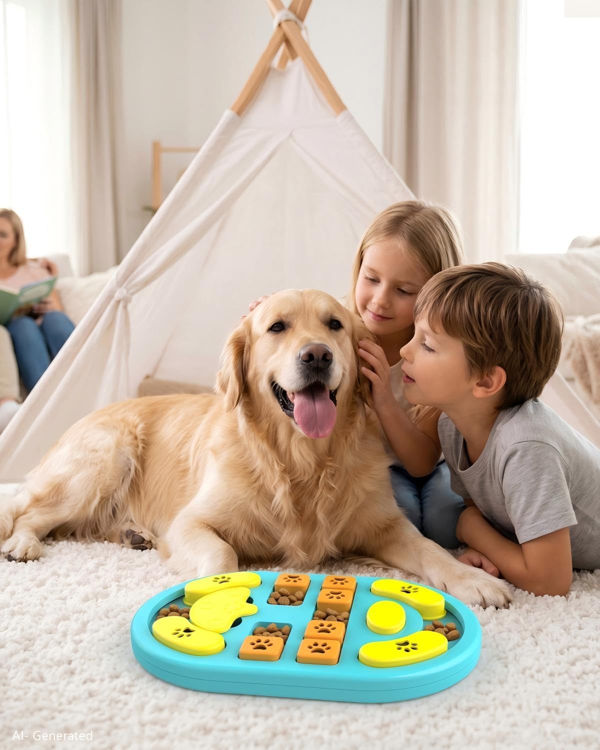 Dog Puzzle Toy, Interactive Enrichment Treat Food Puzzles, Gray