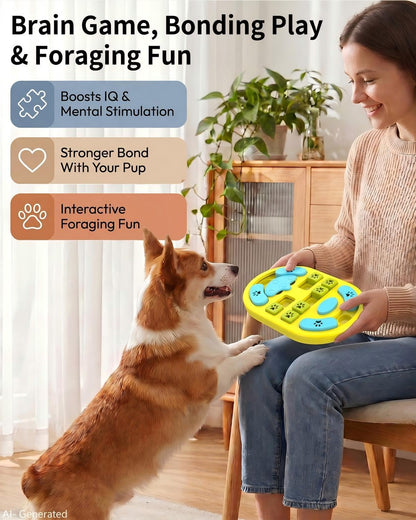 Dog Puzzle Toy, Interactive Enrichment Treat Food Puzzles, Gray