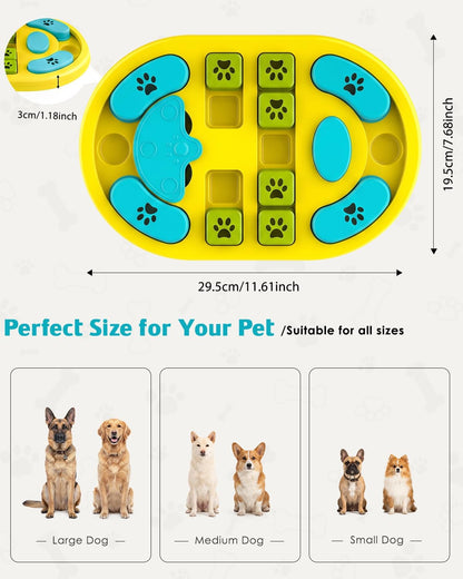 Dog Puzzle Toy, Interactive Enrichment Treat Food Puzzles, Gray