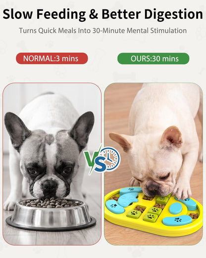 Dog Puzzle Toy, Interactive Enrichment Treat Food Puzzles, Gray