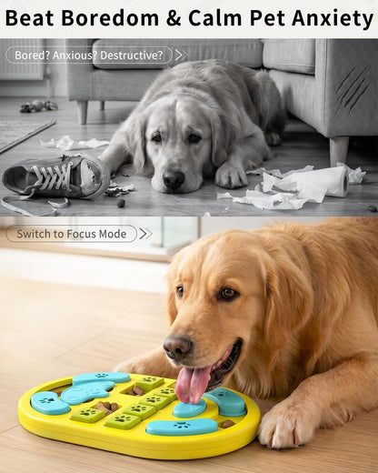 Dog Puzzle Toy, Interactive Enrichment Treat Food Puzzles, Gray