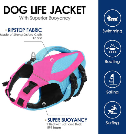Large Dog Life Jacket High Buoyancy Dog Life Vest for Swimming, XL