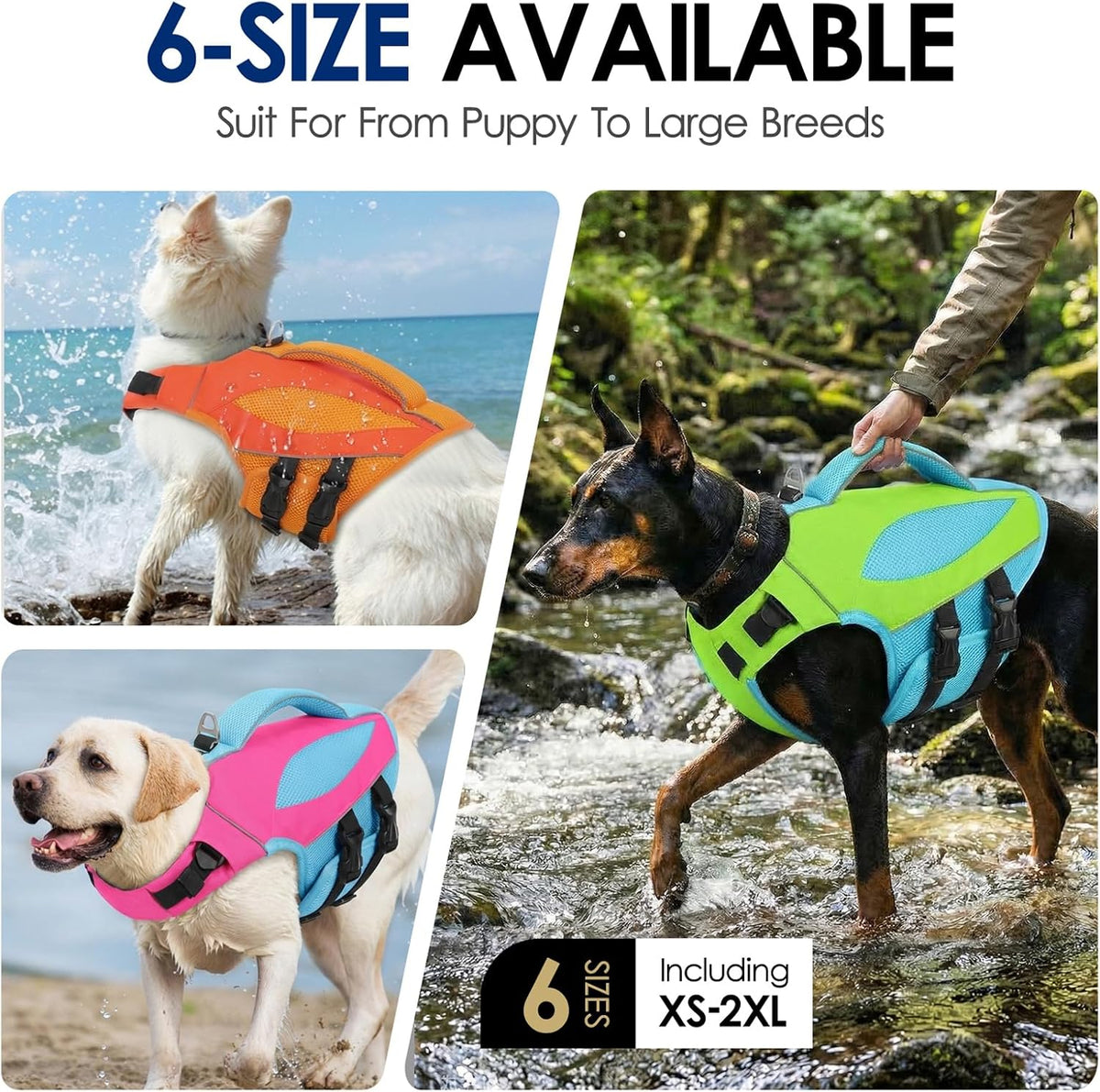 Large Dog Life Jacket High Buoyancy Dog Life Vest for Swimming, XL
