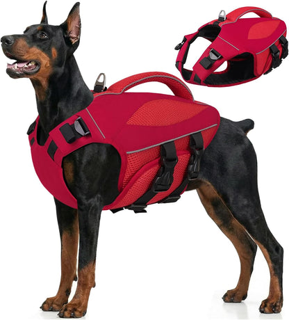 Large Dog Life Jacket High Buoyancy Dog Life Vest for Swimming, XL
