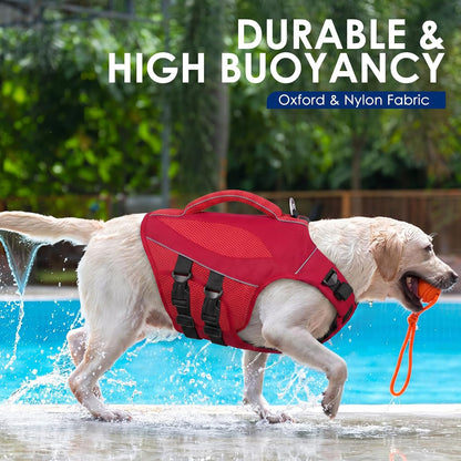 Large Dog Life Jacket High Buoyancy Dog Life Vest for Swimming, XL