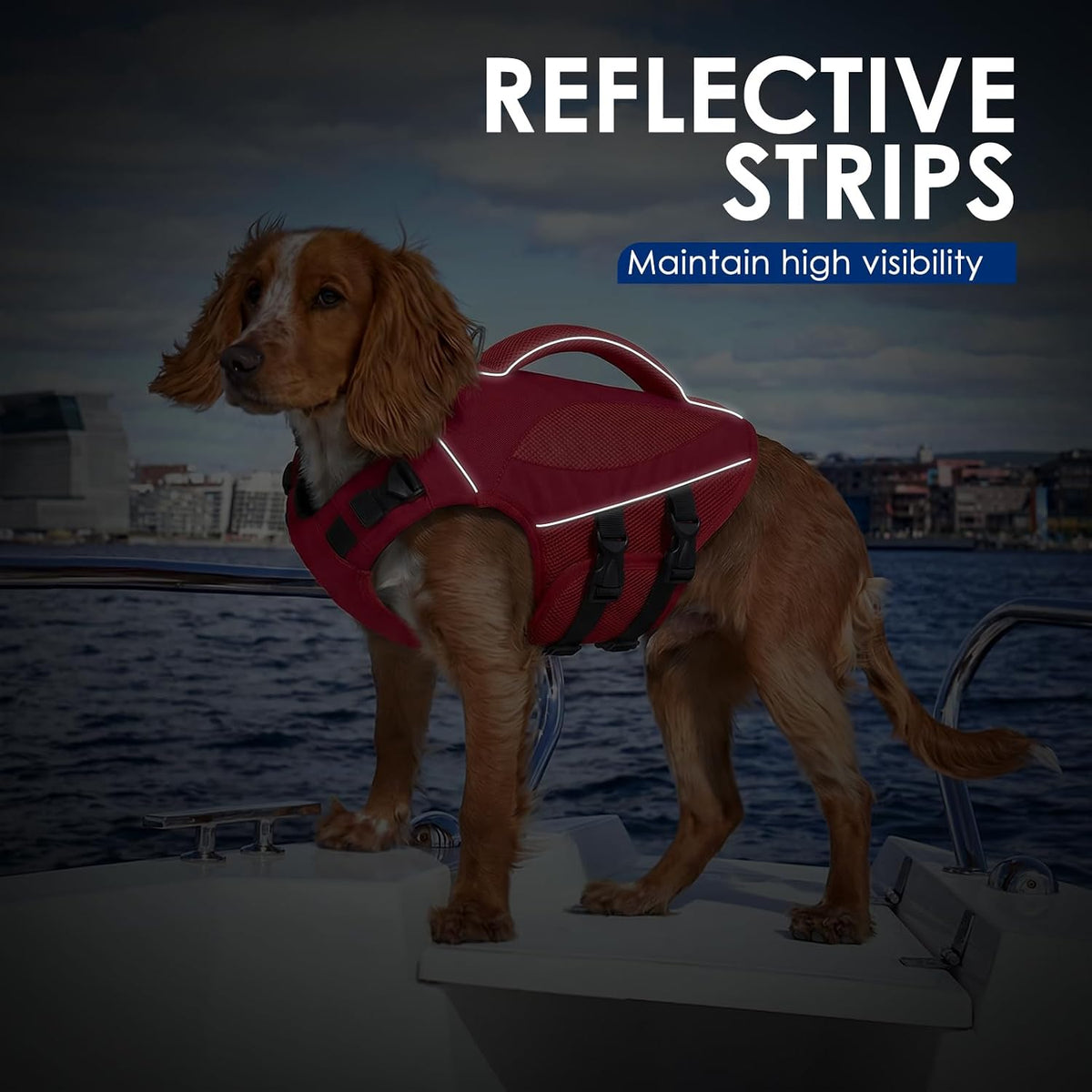 Large Dog Life Jacket High Buoyancy Dog Life Vest for Swimming, XL