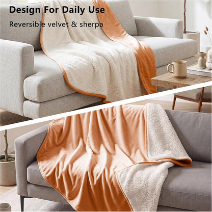 Waterproof Blanket for Dogs - Pet Throw as Furniture Protector | Cozy Sherpa & Smooth Velvet, Reversible and Machine Washable, for Couch and Bed, 60"x80", Dark Grey