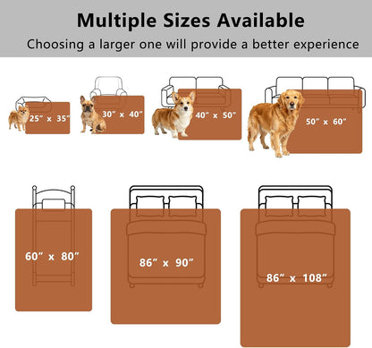 Waterproof Blanket for Dogs - Pet Throw as Furniture Protector | Cozy Sherpa & Smooth Velvet, Reversible and Machine Washable, for Couch and Bed, 60"x80", Dark Grey