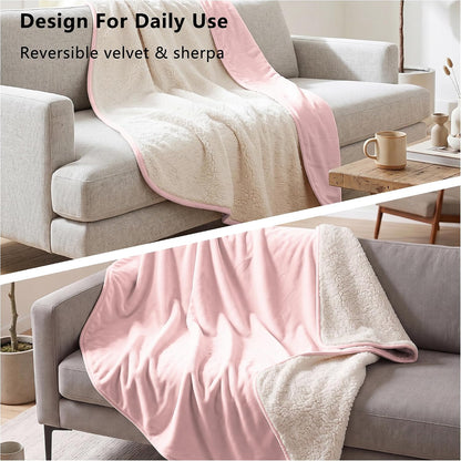 Waterproof Blanket for Dogs - Pet Throw as Furniture Protector | Cozy Sherpa & Smooth Velvet, Reversible and Machine Washable, for Couch and Bed, 60"x80", Dark Grey