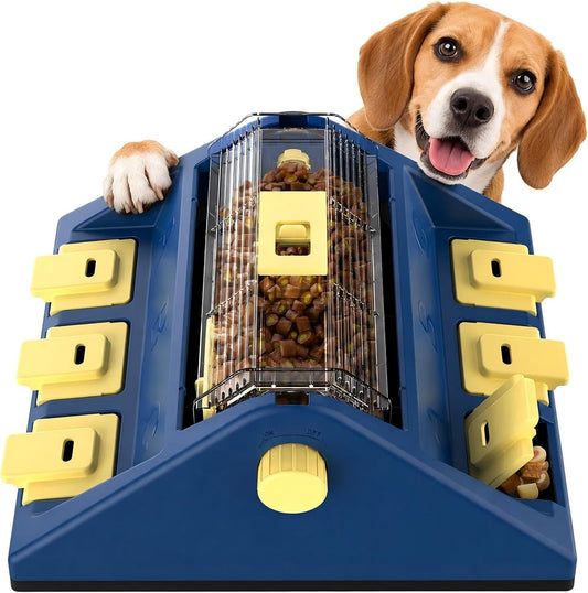 KADTC 2-Level Dog Puzzle Toy Rotating Treat Dispenser for Small/Medium Dogs