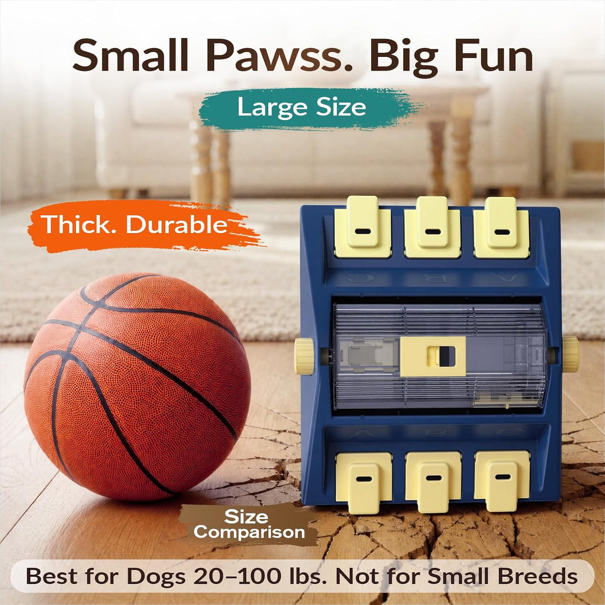 KADTC 2-Level Dog Puzzle Toy Rotating Treat Dispenser for Small/Medium Dogs
