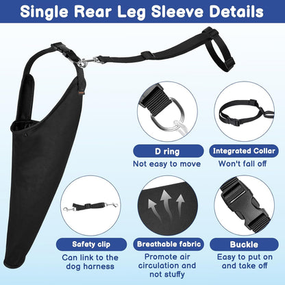 Single Dog Rear Leg Sleeve to Stop Licking, Suit for Post Surgery