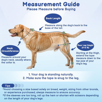 Single Dog Rear Leg Sleeve to Stop Licking, Suit for Post Surgery